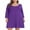 DarkPurple, variant on VEPKUL Casual Plus Size Dresses 3/4 Sleeve Loose Fits Dress Crew Neck Flowy Swing with Pockets DarkPurple_1X