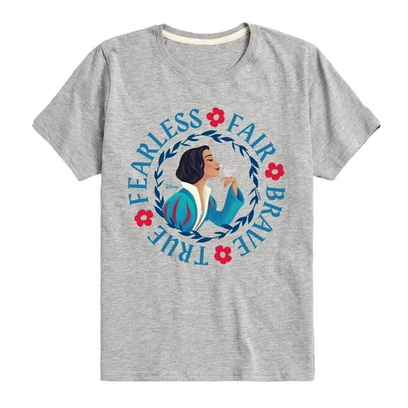 Snow White - Fearless Fair Brave True - Toddler And Youth Short Sleeve Tee