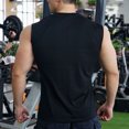 thumbnail image 5 of UVEASISHA Athletic Tank Tops for Men Undershirt Cut off Sleeveless Muscle Shirts Crewneck Casual Gym Workout Tanks Solid Color Running Shirt Black 3XL, 5 of 6