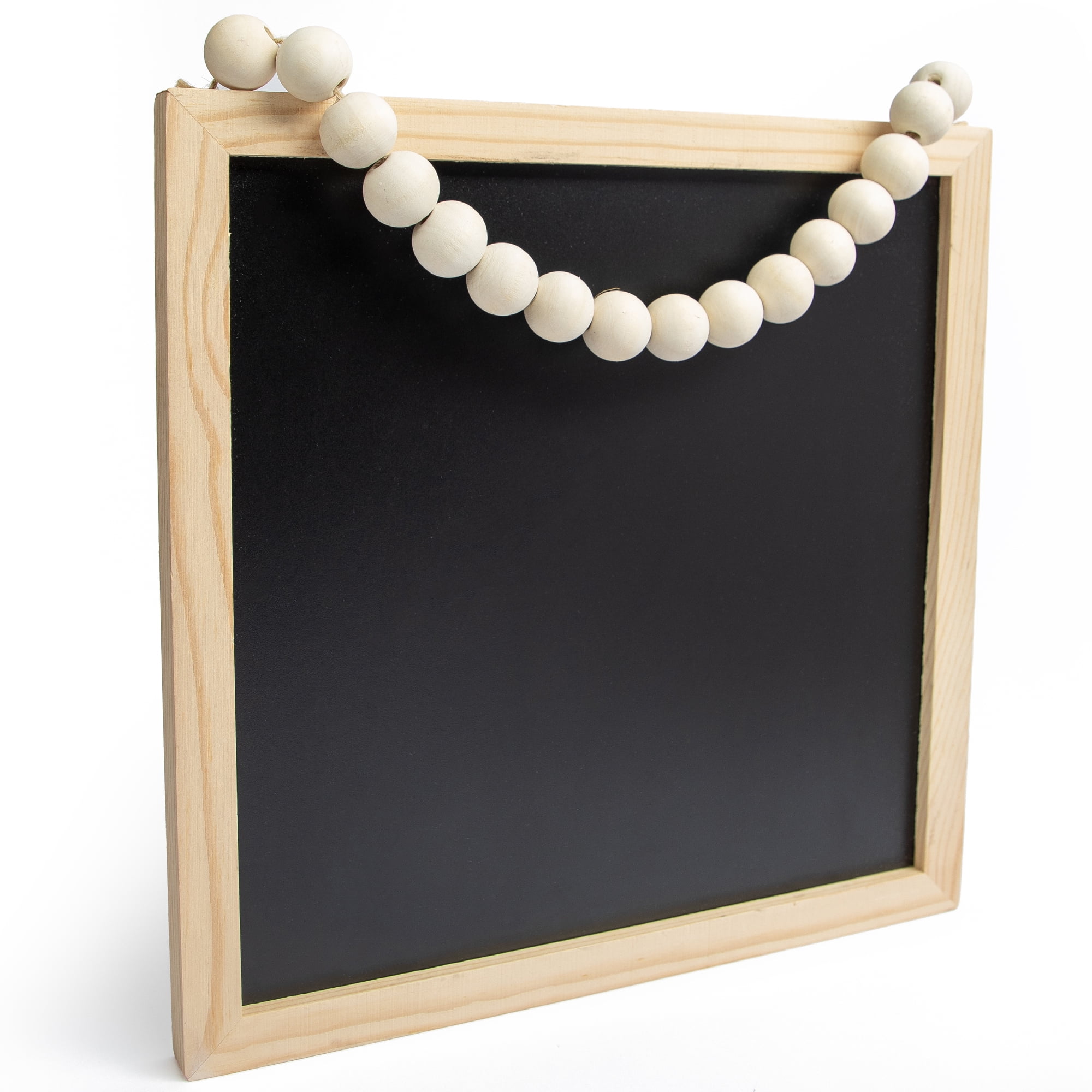 Hello Hobby DIY Natural Wood Frame Chalkboard with Beaded Handle