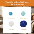thumbnail image 2 of BlinkL White Valentine's Day Wicker Decorative Balls 36 Count, 2 of 7