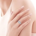thumbnail image 4 of Secilia - Moissanite Oval Cut Lab Diamond Twist Band Engagement Ring, 4 of 4
