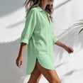 thumbnail image 4 of Kezqiaxn Long Sleeve Tops for Women Fashion Collared Button Down Shirts with Pocket Business Work Blouses Summer Clothes, 4 of 6