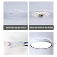 thumbnail image 4 of Ventilador De Techo De 4,9 Pulgadas, Luz LED De Repuesto, Montaje Empotrado Ajustable En 3 Colores, Ventilador Con Luz LED Magnético, Reequipamiento Redondo, 4 of 7