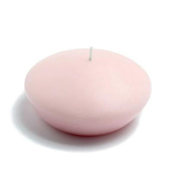 Jeco CFZ-083-8 4 in. Floating Candles, Light Rose - 24 Piece