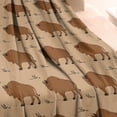 thumbnail image 3 of Brown Buffalo Pattern Blanket,Comfortable Soft Flannel Throw Blanket,All Season,Warm Lightweight Blankets for Sofa Bed Couch Living Room Chair,30"x40", 3 of 4