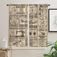 thumbnail image 4 of Vintage Newspaper Curtains For Living Room Kitchen Curtain Bedroom Decorative Window Treatments Home Drapes, 4 of 7
