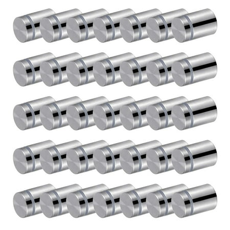 

40 Pcs Sciccors Office Shoptemu Advertising Screw Emblems Screws Sign Nails Glass Acrylic Stainless Steel