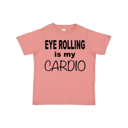 

Inktastic Eye Rolling is My Cardio in Black Gift Toddler Boy or Toddler Girl T-Shirt