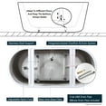 thumbnail image 4 of Bathonly 67" Acrylic Freestanding Bathtub-Acrylic Soaking Tubs, with Brushed Nickel Drain, 02149-BN, 4 of 8