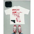 thumbnail image 1 of T-Shirt Surdimensionné Motif Lettre Hip Hop Gothique Rue y2k pour Hommes Rétro Décontracté Polyvalent Manches Courtes Col Rond Ample Femmes, 1 of 5