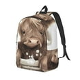thumbnail image 1 of Balery Cute Cow Bath Mochila Clásica Impresa Básica para Viaje, Mochila Escolar Resistente al Agua, Mochila de Lona con Correas Ajustables-Small, 1 of 5