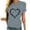 Gray, variant on Fesfesfes T Shirts for Women Girls Plus Size Sunflower Print Tees Short Sleeve T Shirt Blouse Tops Women T Shirt 2XL(US:12)
