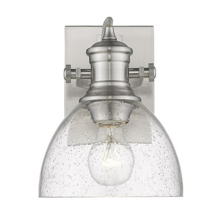 

1 Light Vanity Light in Traditional Style 8.75 inches High By 6.88 inches Wide-Pewter Finish-Seeded Glass Color Bailey Street Home 170-Bel-4158972