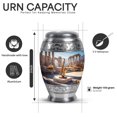 thumbnail image 3 of Yatskia Golden Saxophone Decorative Large Funeral Urns for Human Ashes Adult Brother and Sister, Small Cremation Urn for Adult Ashes, (Monar 10 Inch and 3 Inch), 3 of 8