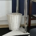 thumbnail image 3 of Household Essentials Wicker Waste Basket, Willow Weave Painted White, Includes Plastic Liner, Great as a Waste Basket or Decorative Planter, White, 3 of 5