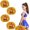 Golden, variant on EONQY Plastic Cheerleading Poms, 4Pcs Super Cute Cheerleading pom poms Cheer Dance Pom Pom with Plastic Handle for Game, Sports, Aerobics