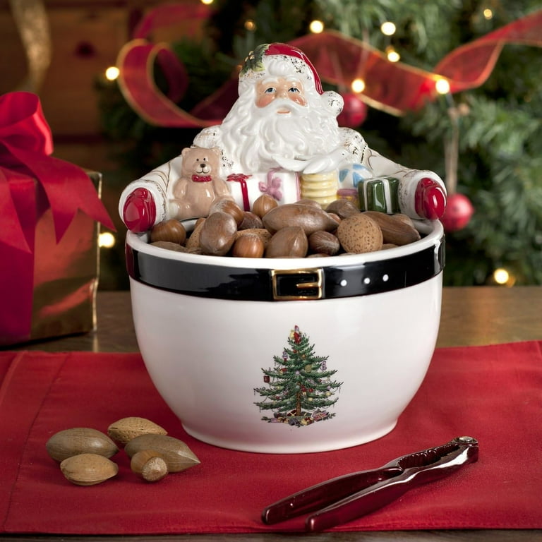 Spode Christmas Tree 7-Inch Santa Nut Bowl - Decorative Serving