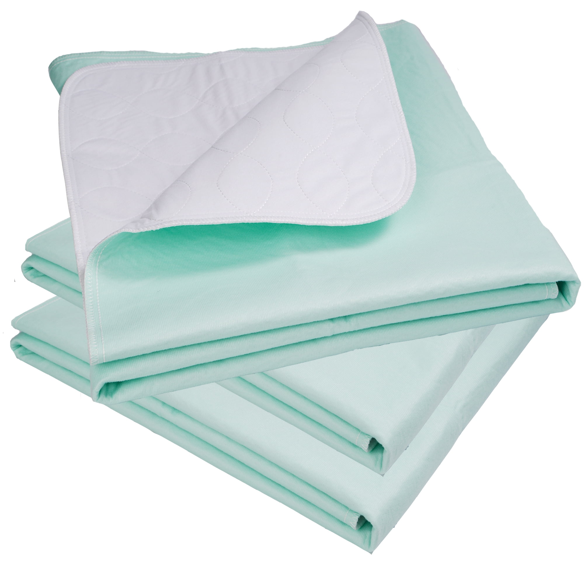 KEKOY 3 Pack Washable Bed Pads for Incontinence Reusable, 4 Layer