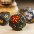 thumbnail image 5 of Cusdie Set of 7 Handmade Stone Dice, 16mm Polyhedral Stone Dice Set with Leather Box, DND Dices for Collection, 5 of 5