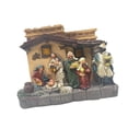 thumbnail image 3 of Belén navideño iluminado, estatua de resina de 29 x 14 x 24 cm, a mano, ligero, con música. Adorno de escritorio., 3 of 7