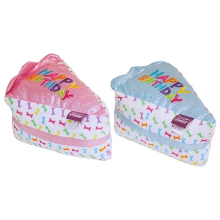 UPC: 0784369487084 | Multipet Birthday Cake Slice Dog Toy  Assorted Colors  Size: 6”