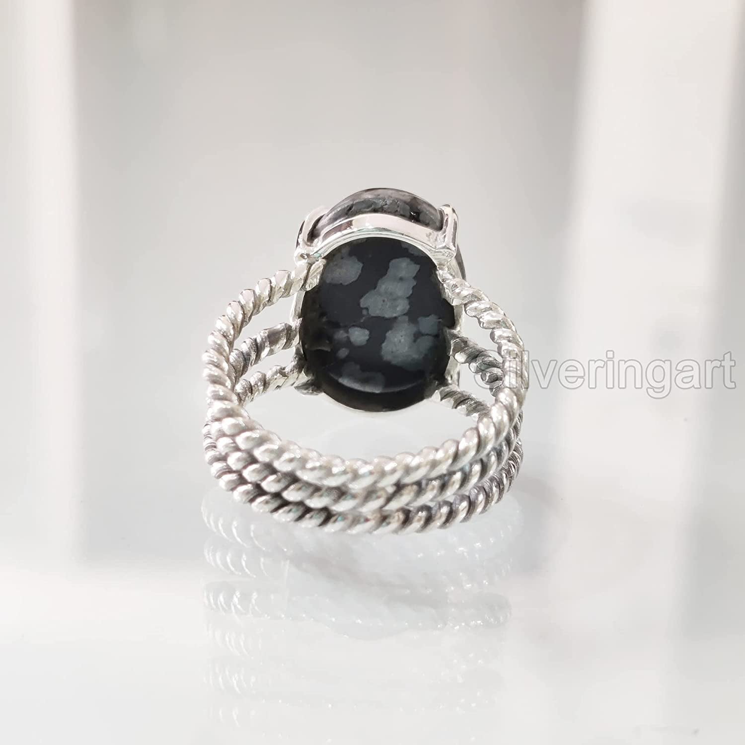 14K Black Gold 1.0 Carat Black Diamond Wedding Ring Engagement Ring  R199-14KBGBD | Caravaggio Jewelry