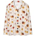 thumbnail image 4 of Top-kevin Women's Pajama Sets Snowy Branches Pattern Long Sleeve Lounge Sets Pjs Sleepwear with Pockets, 4 of 12