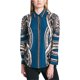 thumbnail image 1 of DKNY Camisa con botones y estampado de bufanda para mujer, azul, extragrande DKNY Camisa con botones, 1 of 1