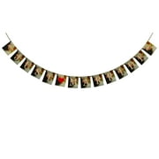 GCKG Just Married Wedding Banner Bunting,Sweet Heart Charming Flowers Background Banner Garland Flag for Wedding Bridal Shower Engagement Party Decoration Photo Props