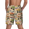 thumbnail image 4 of Uemuo Animal Truck Pattern Mens Swim Trunks Quick Dry Board Shorts with Mesh Lining, Stretch Beach Shorts Quick Dry No-Chafing Board Shorts-Small, 4 of 9