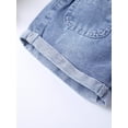 thumbnail image 3 of Baby Girl Roll Up Hem Denim Shorts, 3 of 4