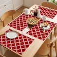 thumbnail image 5 of Red Moroccan Placemats Set of 4, Retro Modern Geometric Morocco Abstract Art Vintage Non-Slip Place Mats Washable Table Mats for Kitchen Dining Table Decorations Indoor/Outdoor, 5 of 9