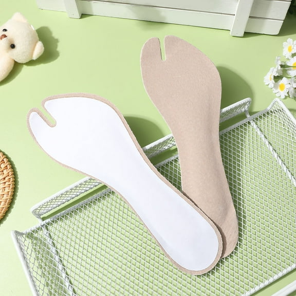 LIFKOME MLINS 1 Pair Self Adhesive Sandals Insoles Comfortable Artificial Leather Foot Pads Shockproof Anti Slip Cushion Inserts