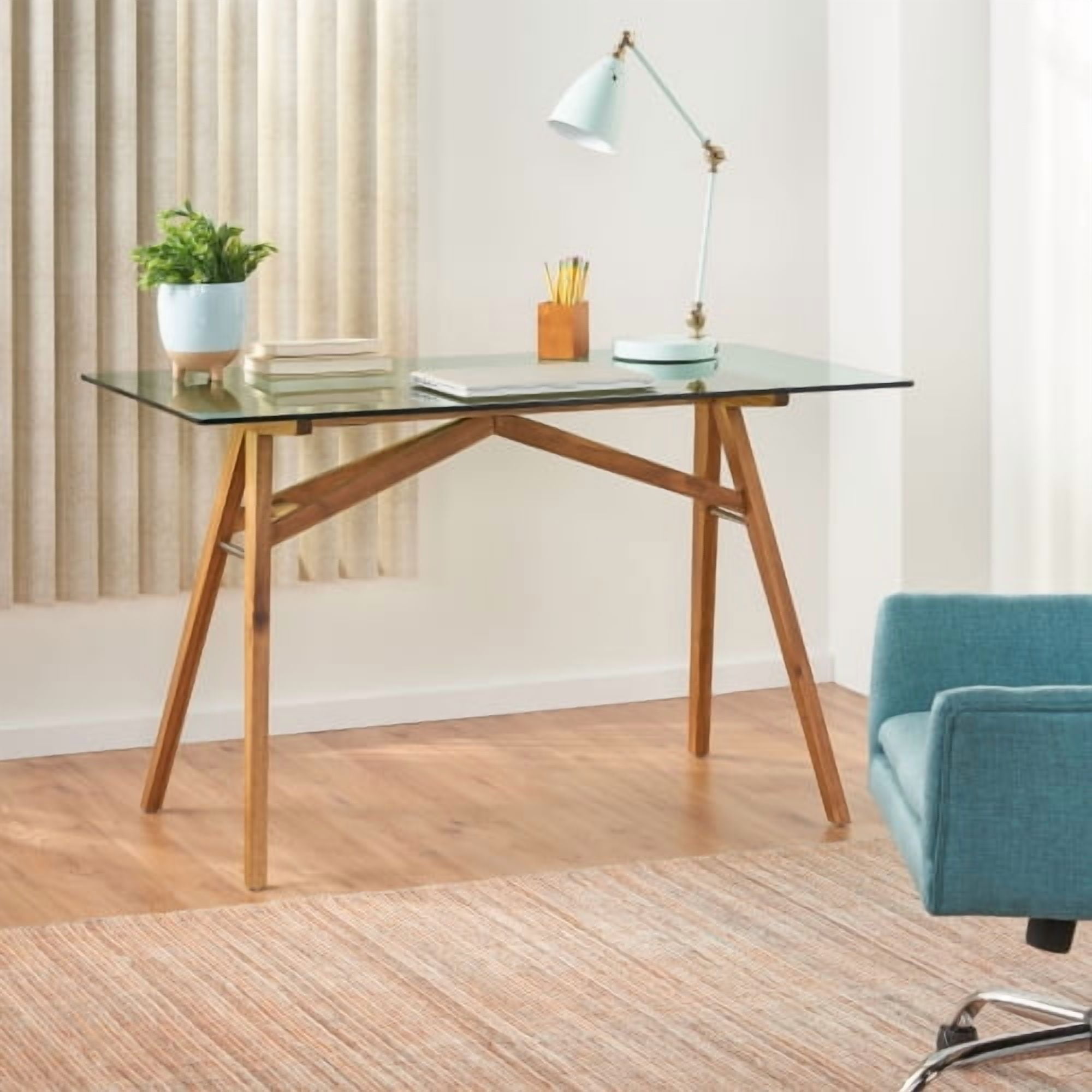 Computer Desk Home Office Desks, Large Office Desk, Modern Computer Desk Conference Table Meeting Room Table, Business Furniture for Home Office, Natural Color
