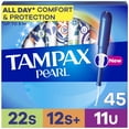 thumbnail image 1 of Tampones Tampax Pearl Super/Super Plus/Ultra Absorbency x45, 1 of 9