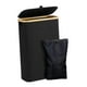 thumbnail image 1 of Cesto para ropa sucia con tapa, solución de almacenamiento de ropa para el baño y el dormitorio Negro, 1 of 9