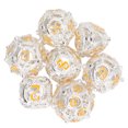 thumbnail image 2 of Hollow Dice Set, Portable 7pcs Pattern Engraved Long Lasting Game Dice Set For Board Games, 2 of 8