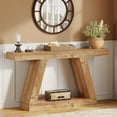 thumbnail image 4 of HiiKaa 56" Farmhouse Entryway Table,Console Table Behind Sofa, Narrow Long Entryway for Hallway, Living Room, Hallway, Behind Couch,Wood Color, 4 of 8