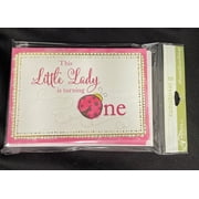 “This Little Lady Is Turning One” Lady Bug 8ct Invites
