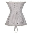 thumbnail image 5 of LEKODE corset tops for women western corset top denim bustier mens shawl Women's Lace Corset Satin Corset Cutting Push-up Belt Waist Trainer Burner White S, 5 of 9