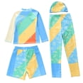 thumbnail image 7 of NAFUU Toddler Boys Swimsuit Cartoon Print Swimwear Long Sleeve Rash Guard Swim Trunks Water Activities Beachwear For Babies Sizes 4-5 Years, 7 of 7