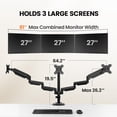 thumbnail image 4 of Soporte de triple monitor ErGear Gas Spring para 13 a 27 pulgadas, 4 of 7
