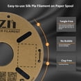 thumbnail image 4 of Filamento para impresora 3D XZN Silk PLA, 1,75 mm, negro metálico, 1 kg, 4 of 8