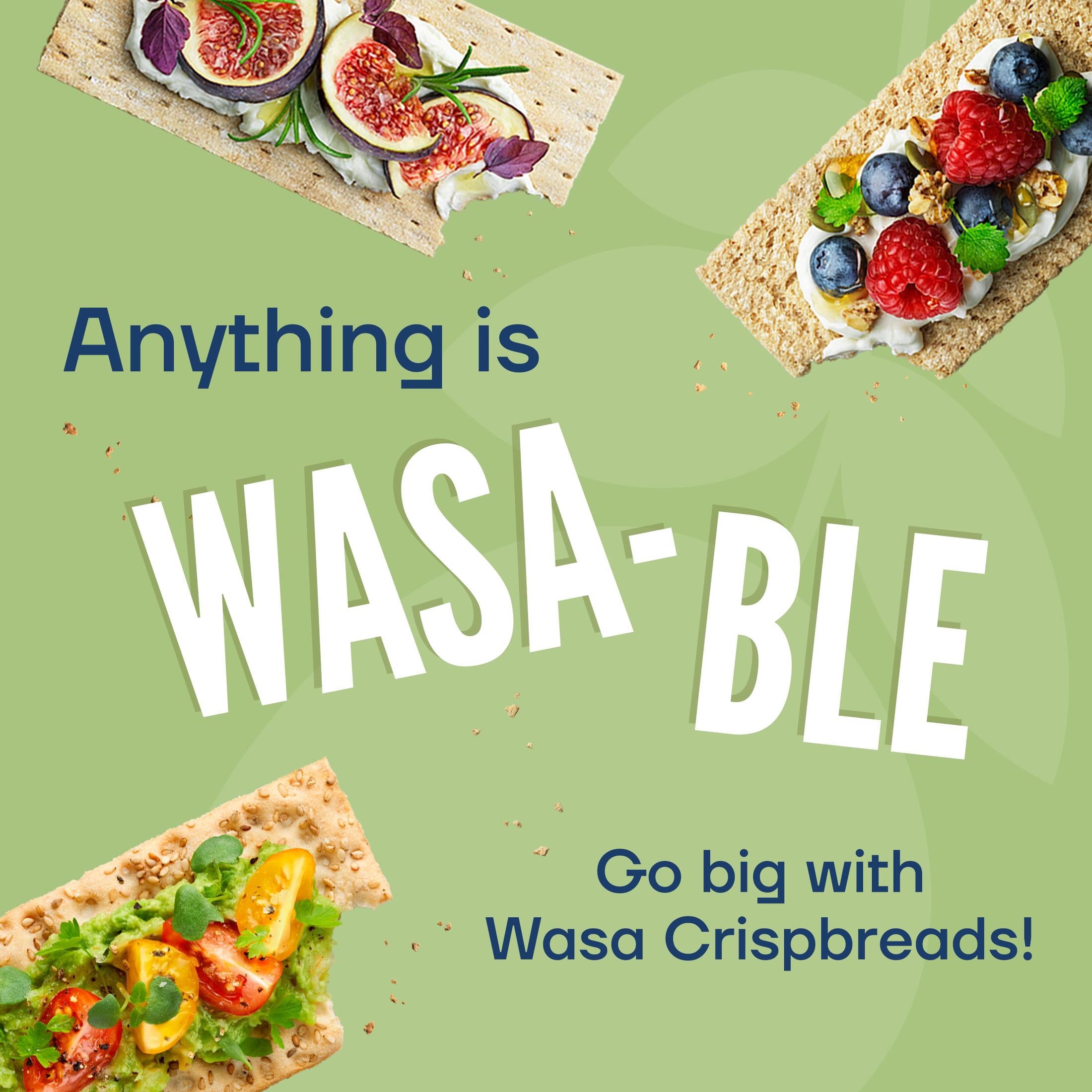 (2 pack) Wasa Multi Grain Crispbread, Multigrain Crackers, Non-GMO Ingredients, Fat Free, 9.7 oz