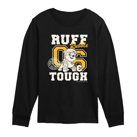 Paw Patrol - Ruff and Tough Rubble - Toddler Boys Long Sleeve Graphic T-Shirt