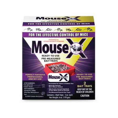 MouseX Non-Toxic Bait Pellets For Mice and Rats 6 oz 2 pk