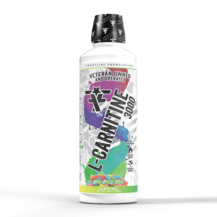 Frontline Formulations L-Carnitine | Premium Stimulant Free Workout Drink | Transforms Fat Into Energy and Supports Muscle Recovery For Men and Women | Sour Gummy Worm