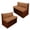 Brown, variant on Uourmeti RV Dinette Cushion Covers Leather-Like Printed Camper Cushion Cover Stretch 2 Seat Sofa Chair Cover Furniture Protector for RV Camper Car Bench, 1 Backrest Covers & 1 Bench Covers, Brown