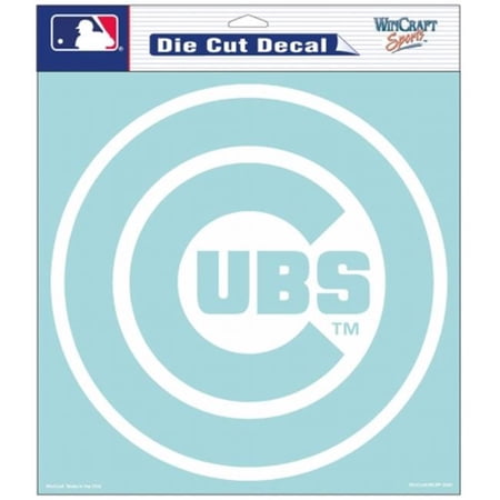 Chicago Cubs Decal 8×8 Die Cut White